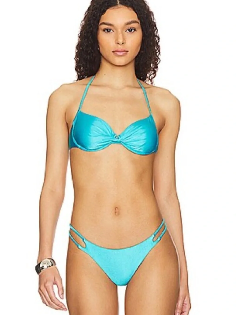 L*space Teal Bikini Top NWT
